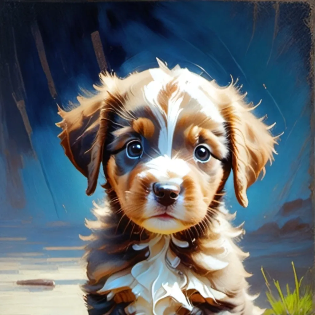 chat with ai character: poor new born pupp