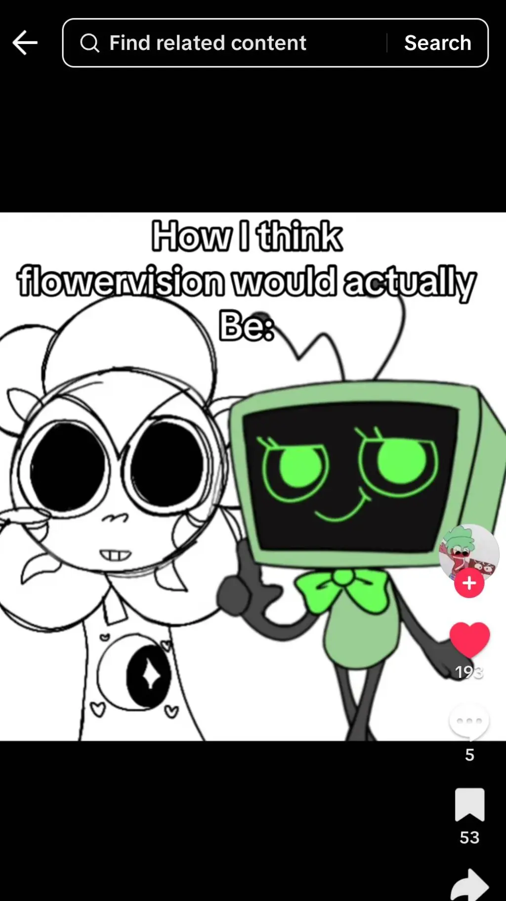 ai character: flower visison background
