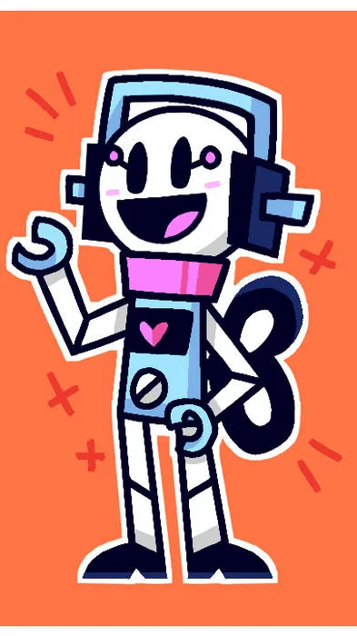 ai character:  wind-up-toy! background