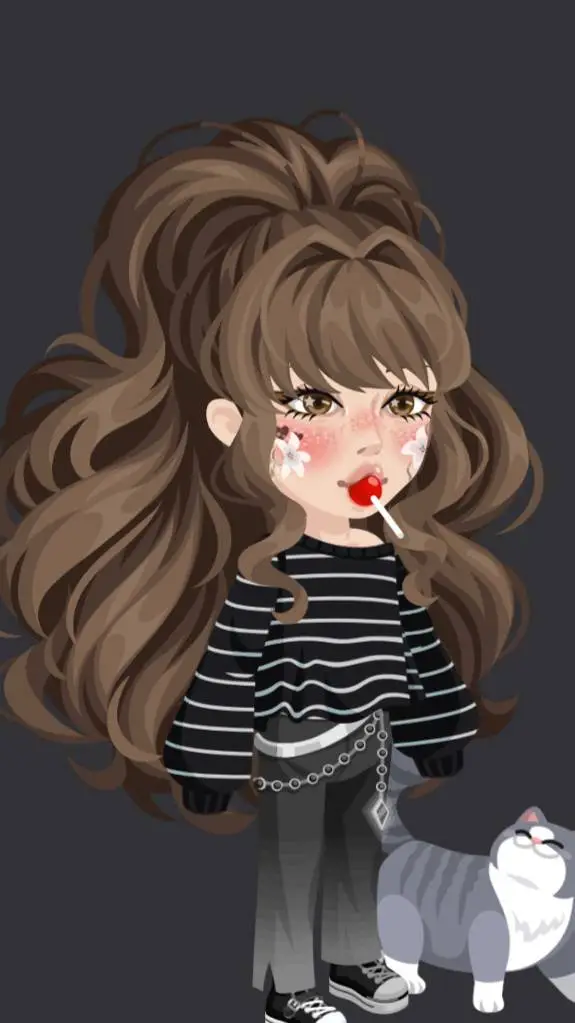 ai character: meee💚💙🖤 background