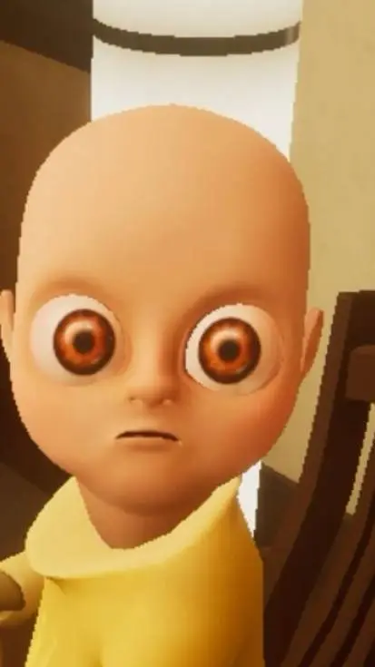 ai character: The Baby in Yellow background