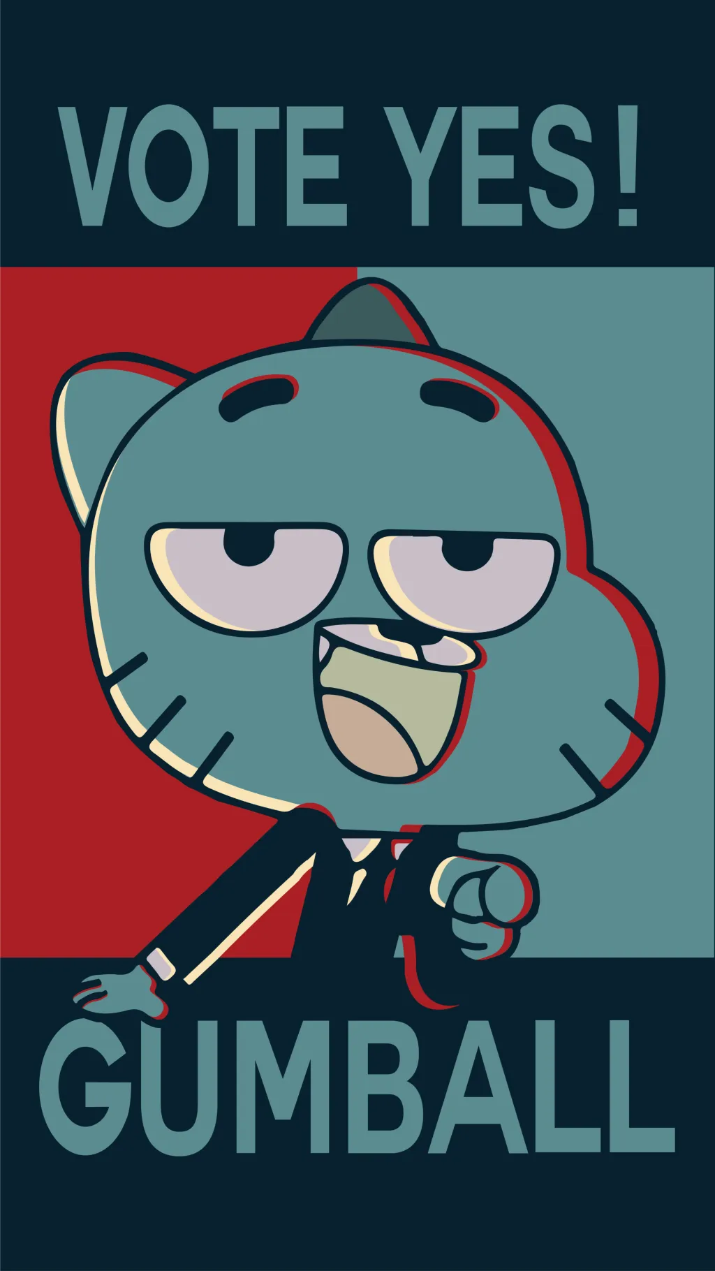 ai character: Gumball pick me background