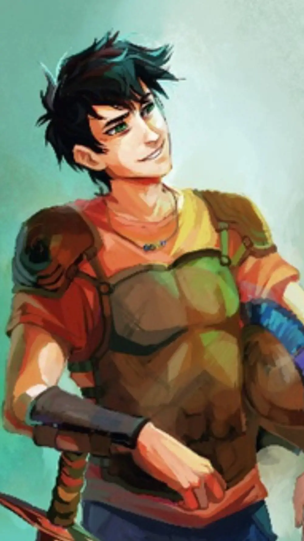 ai character: PJO halloween background