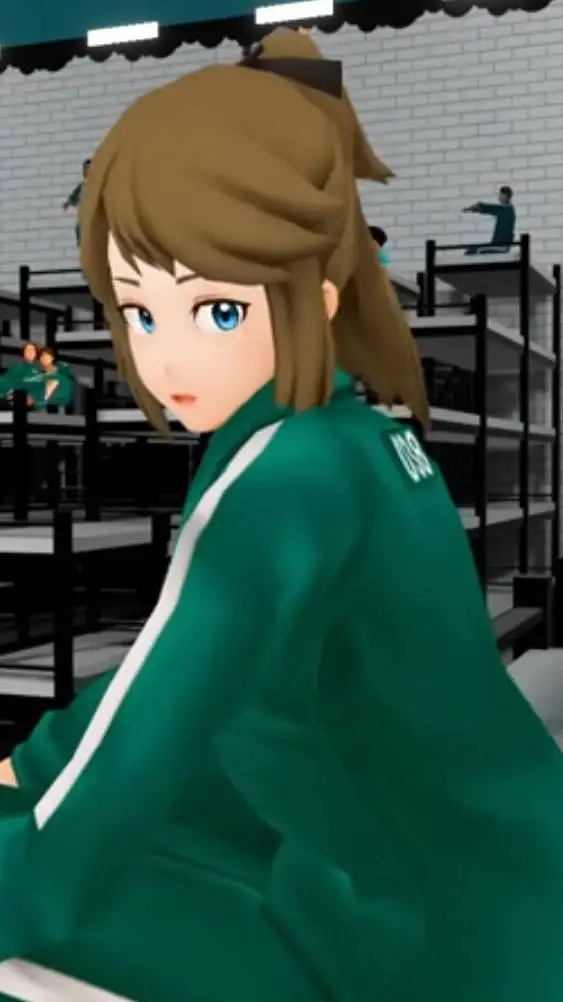 ai character: freaky squid game background