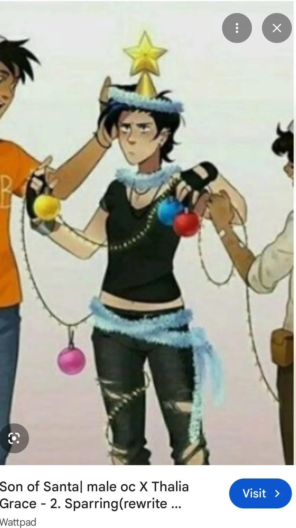 ai character: PJO CHRISTMAS!  background