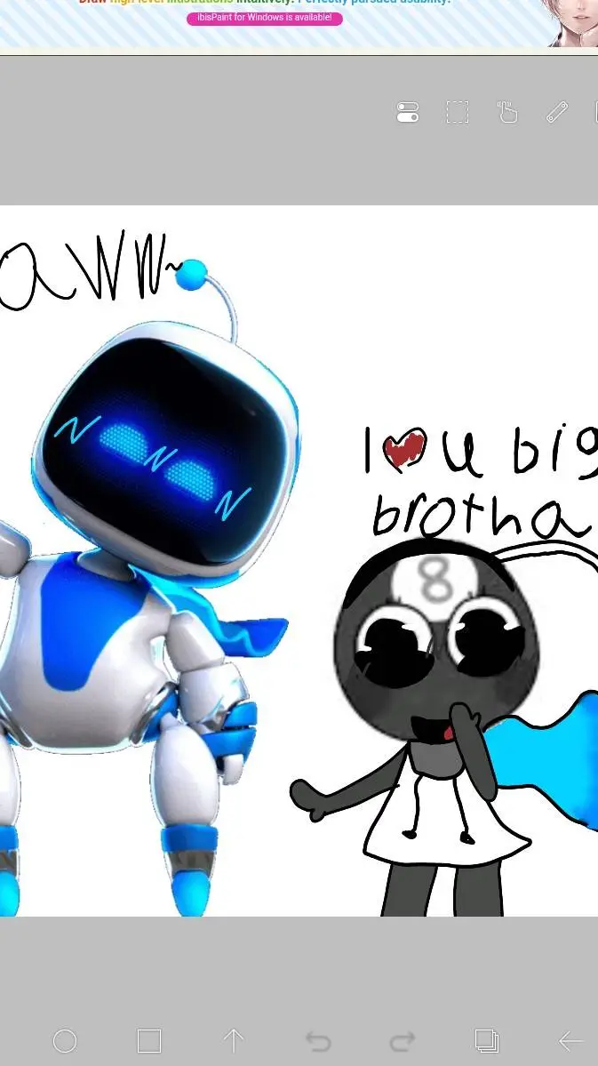 ai character: Astrobot&toddles background