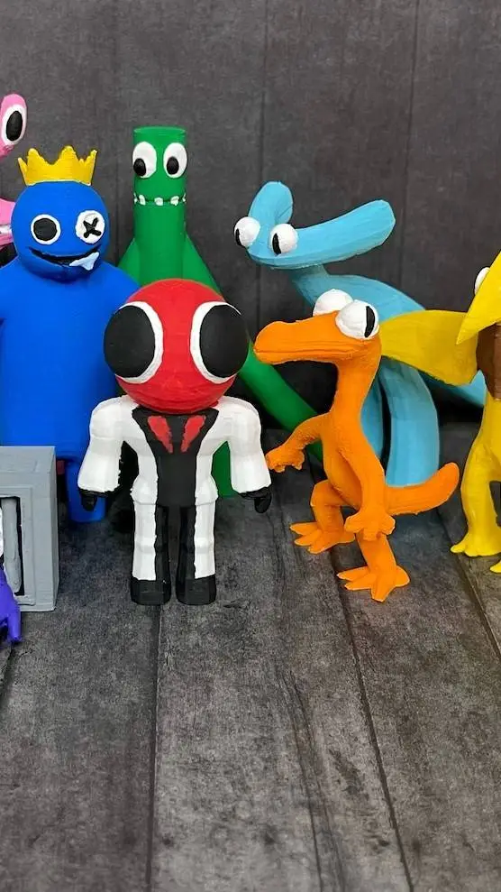 ai character: rainbow friends!  background