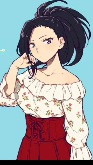 ai character: Momo Yaoyorozu background