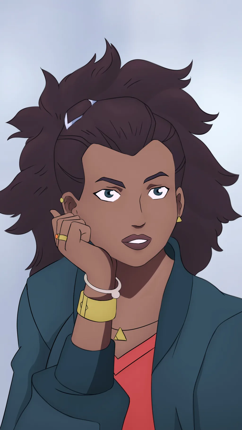 ai character: Amber background