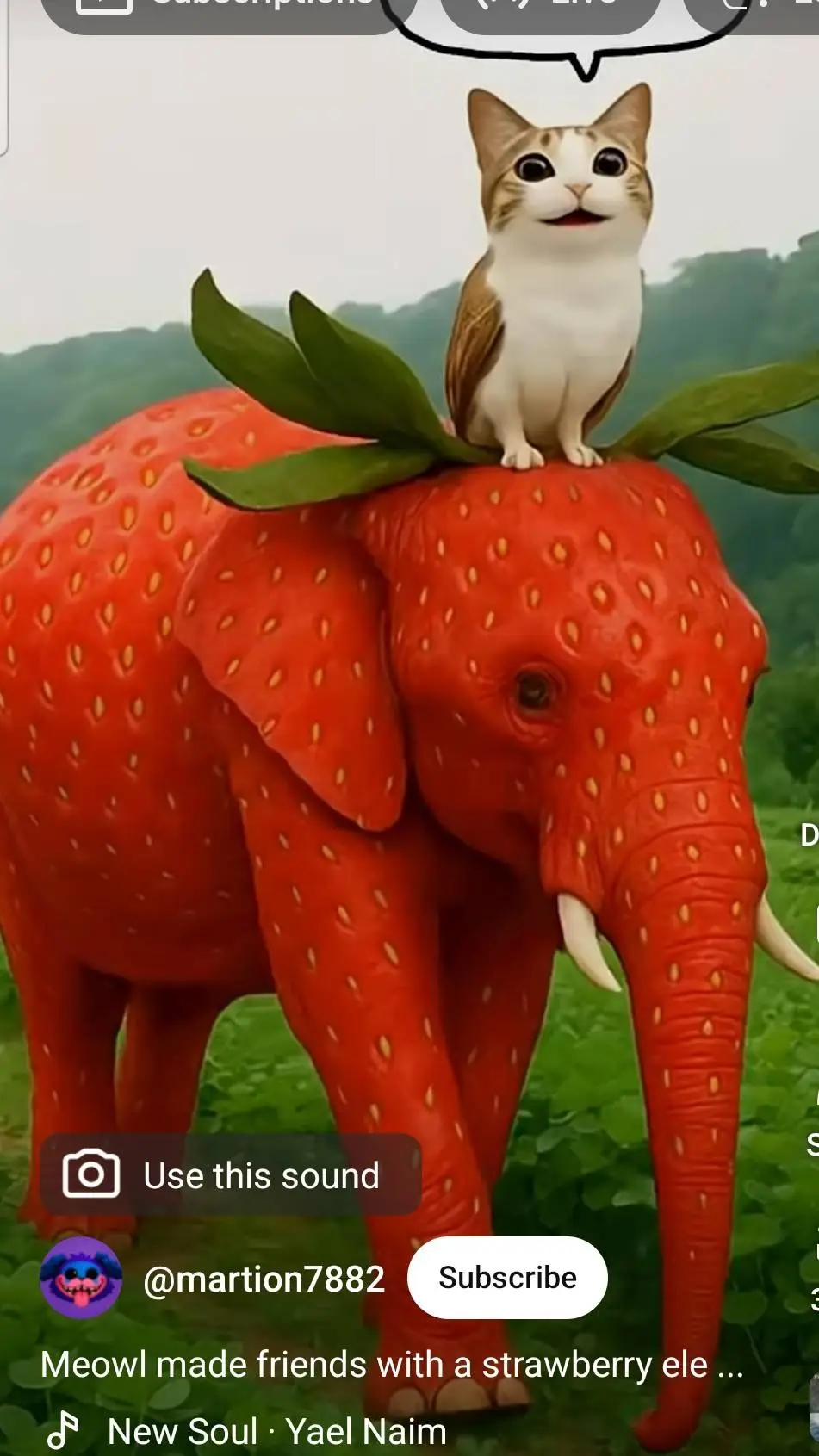 ai character: elephant and meowl background