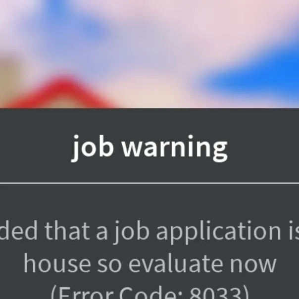 chat with ai character: error code 8033