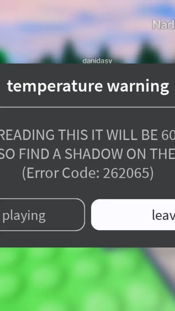 ai character: error code 262065 background