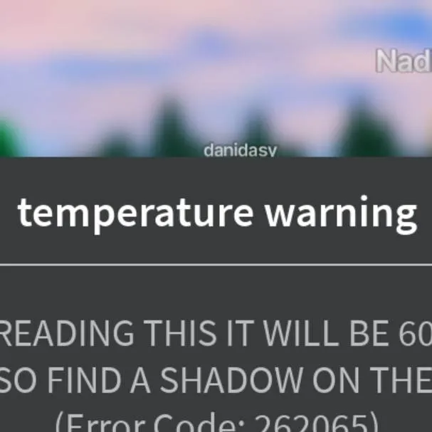 chat with ai character: error code 262065