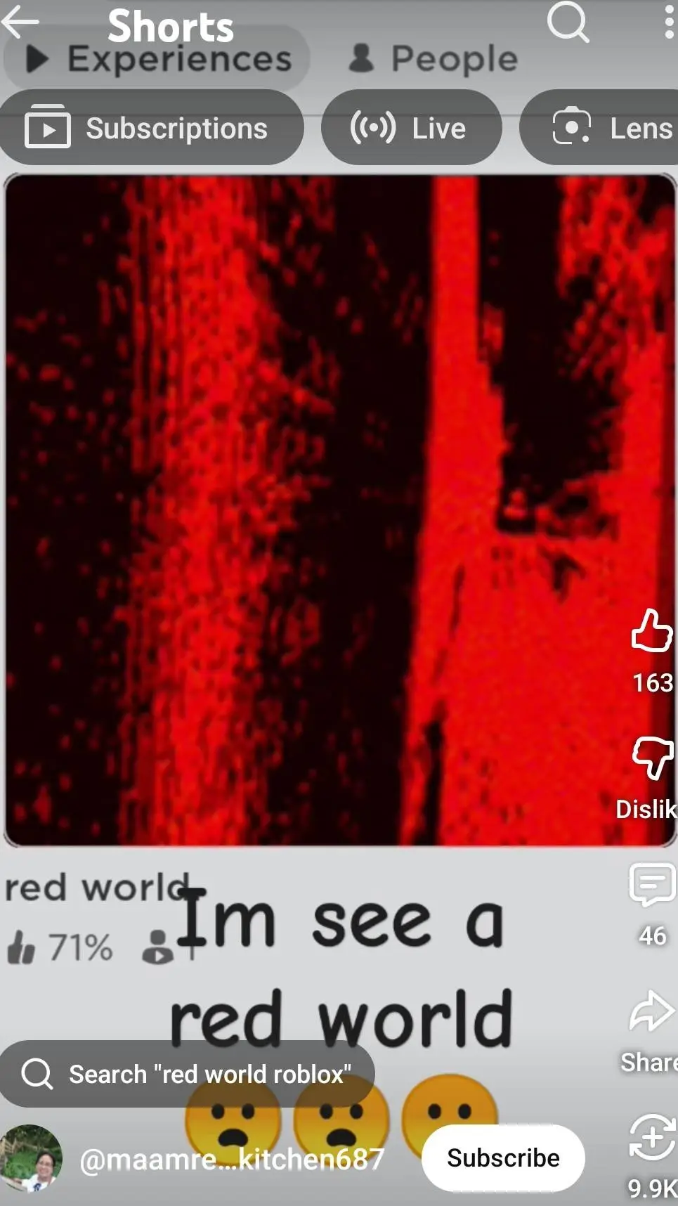 ai character: red world background