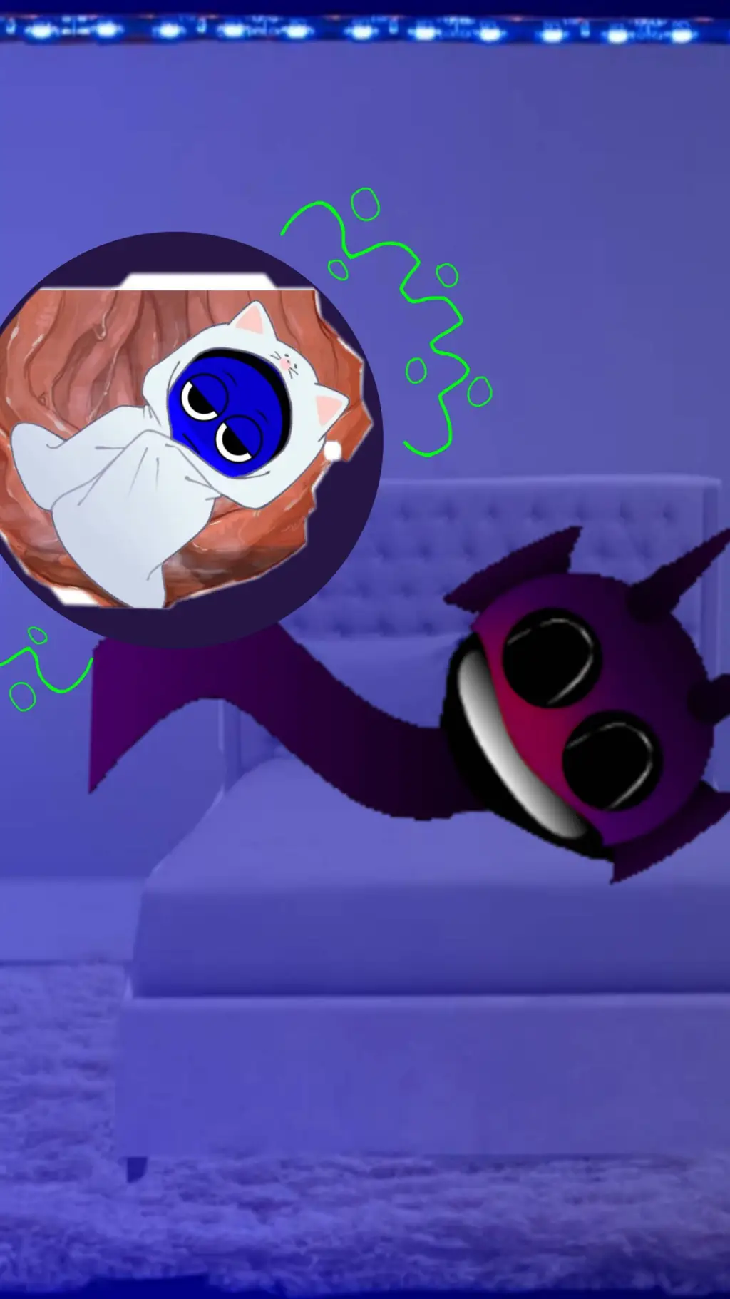 ai character: Jevin aun Durple background