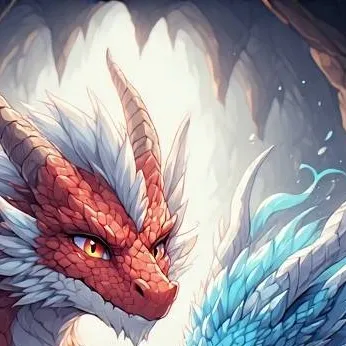 chat with ai character: fire and ic dragon