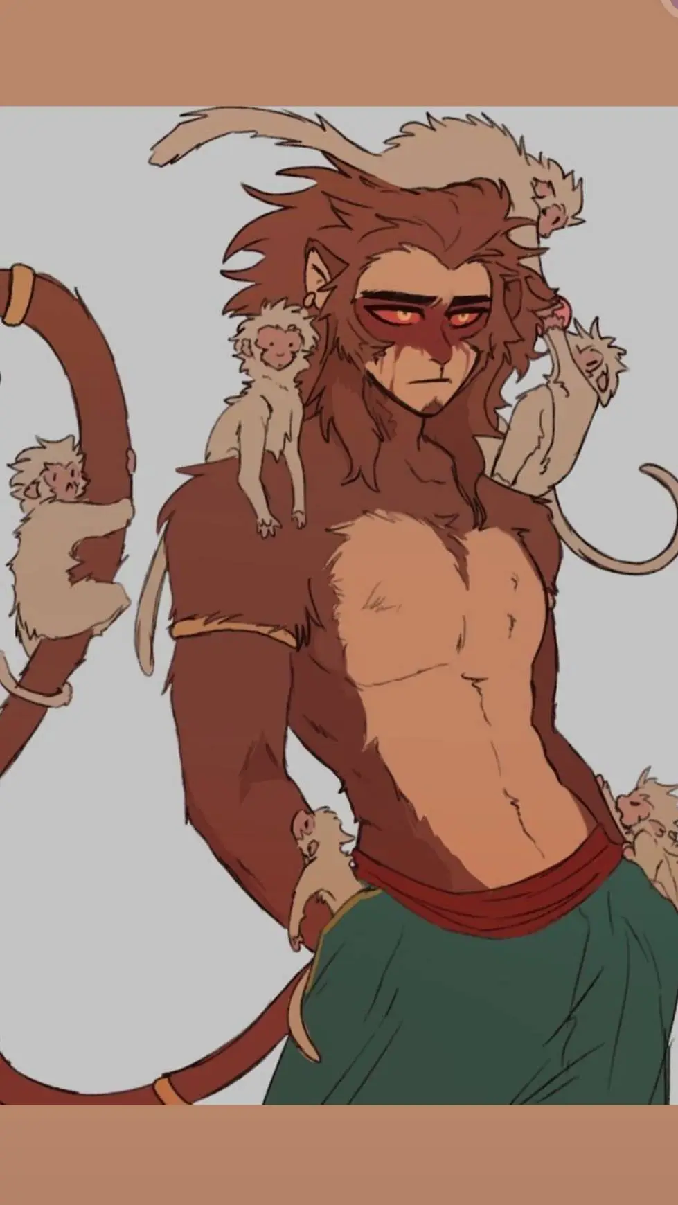 ai character: 𖤓Sun wukongྀི background