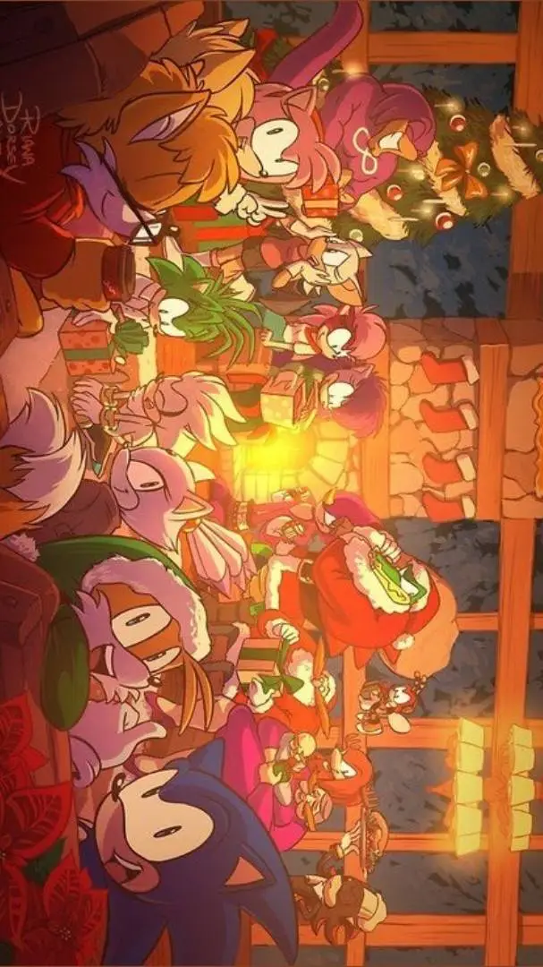 ai character: 🎁 🥂 Sonic crew🎍🎄 background