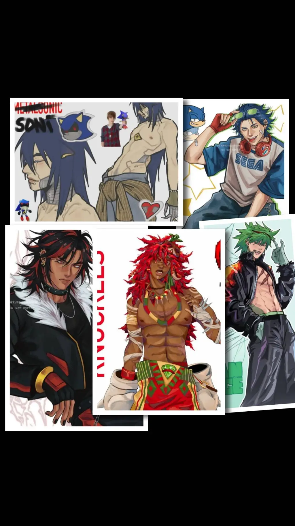 ai character: 🎱human Sonic boys🦔 background