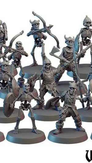ai character: skeleton army background