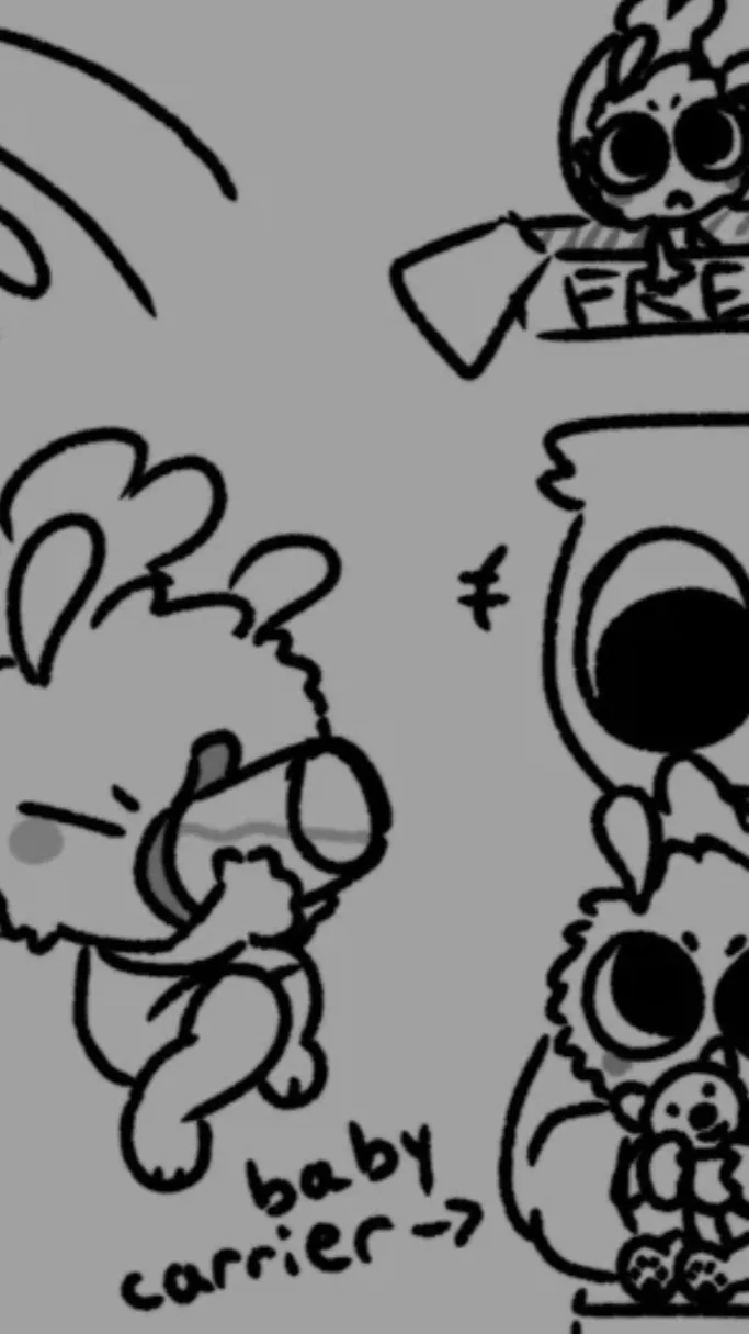 ai character: Baby shrimpo :D background