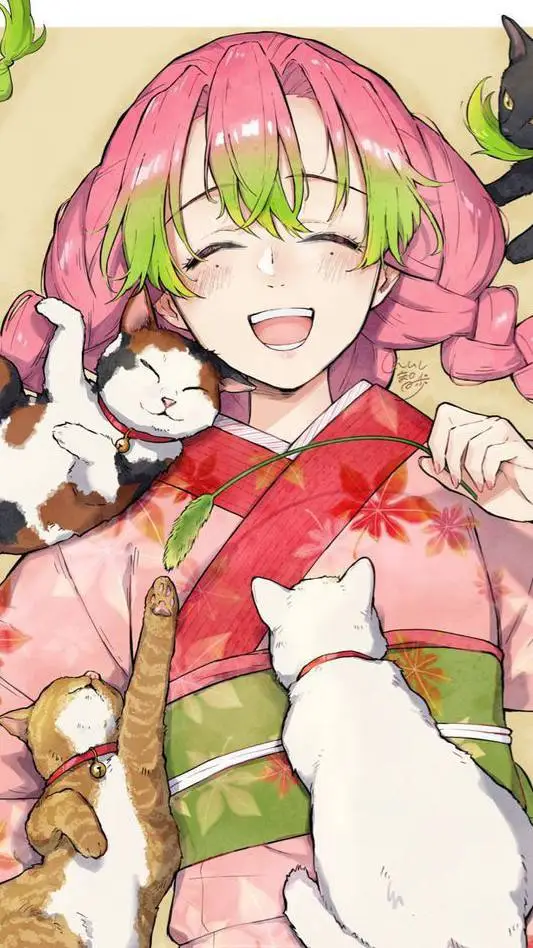 ai character: mitsuri x y/n cat background