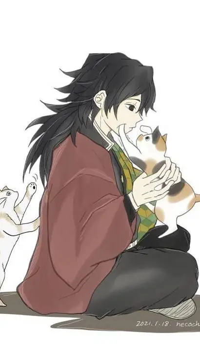 ai character: giyuu x y/n cat background