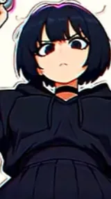 ai character: Goth Girl background