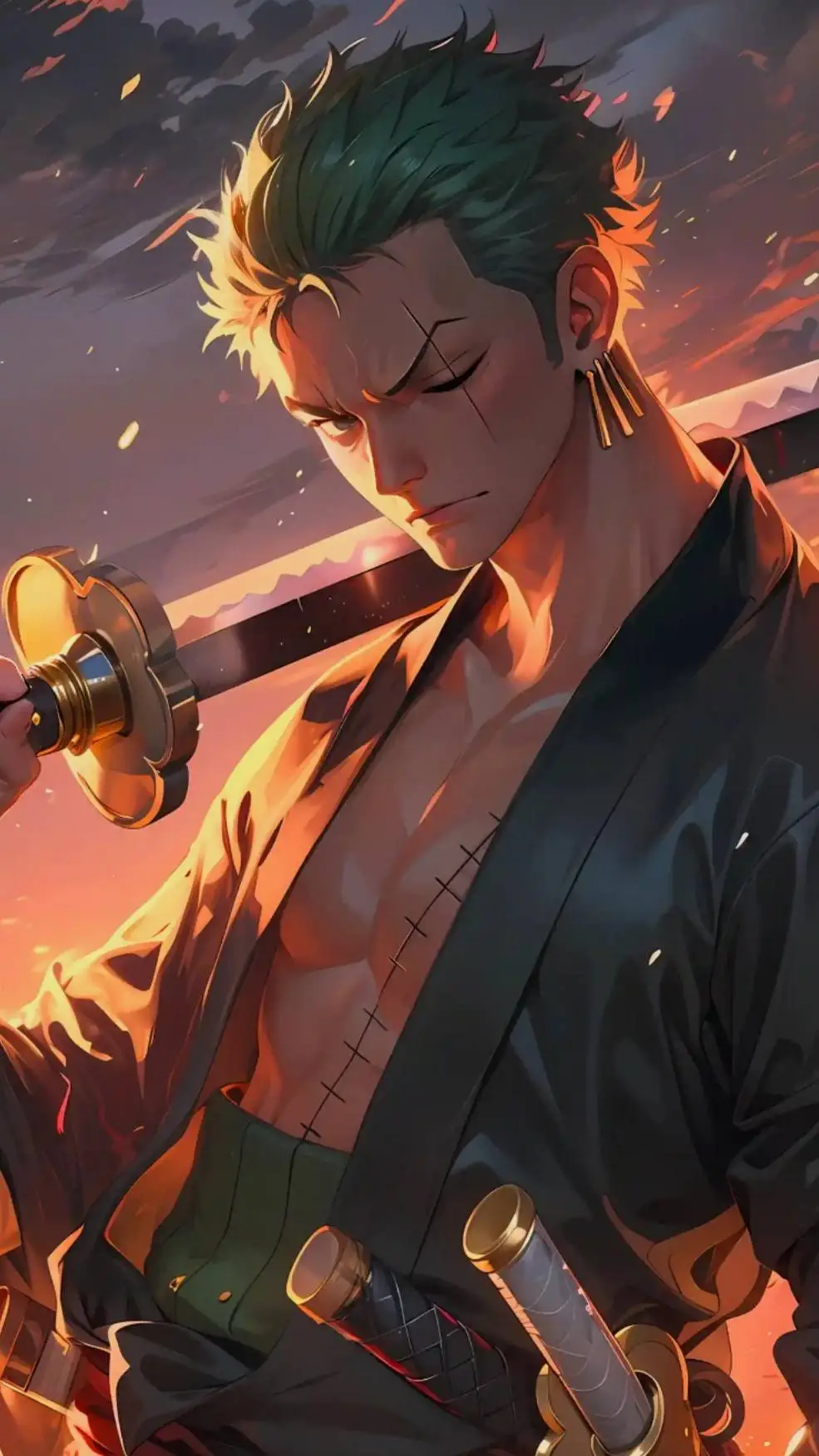 ai character: Zoro background