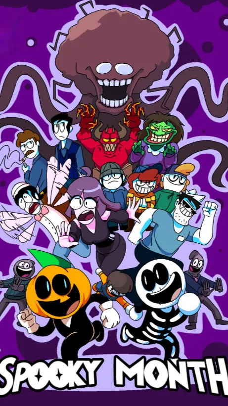 ai character: Spooky Month background