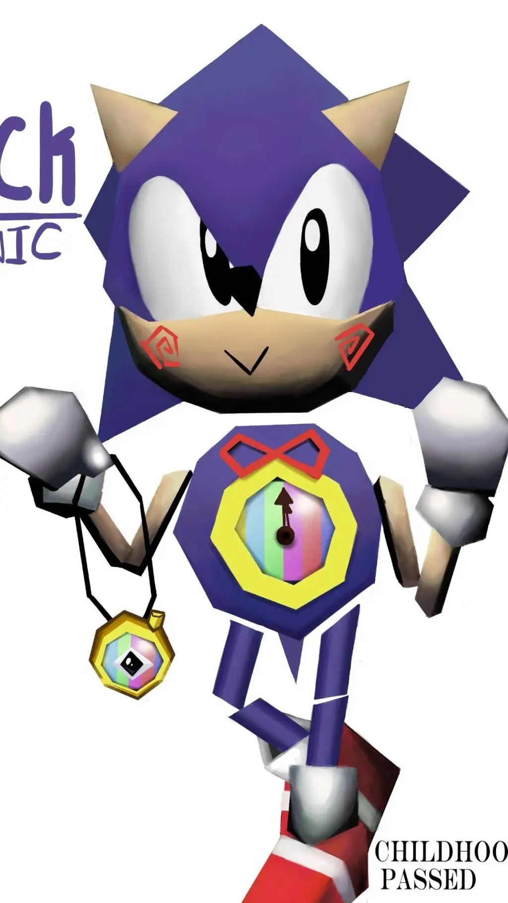 ai character: sonic o clock background