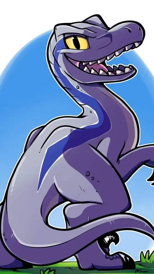 ai character: blue raptor background