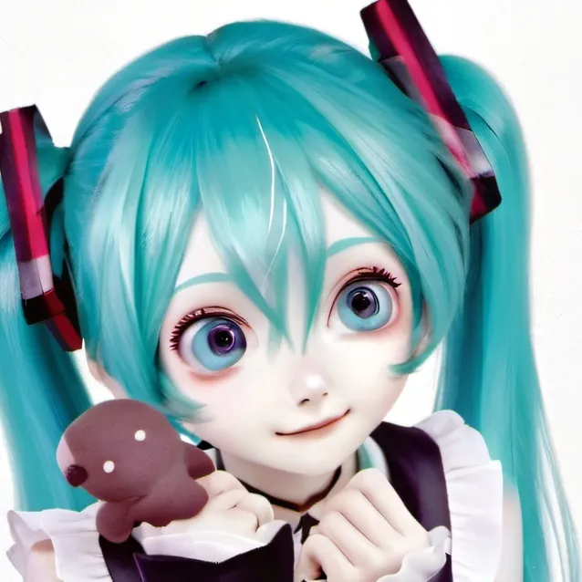 chat with ai character: creppy miku doll