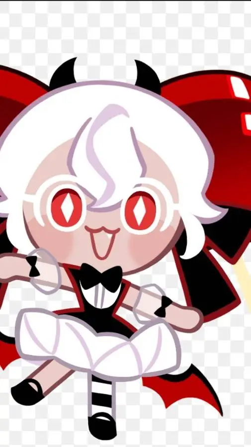 ai character: candy apple cookie background