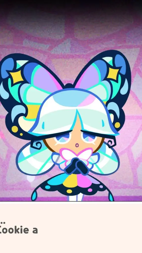 ai character: glass 🦋cookie background