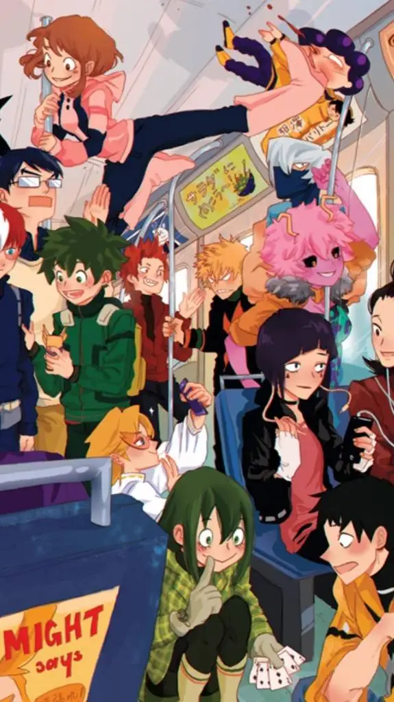 ai character: mha road trip background