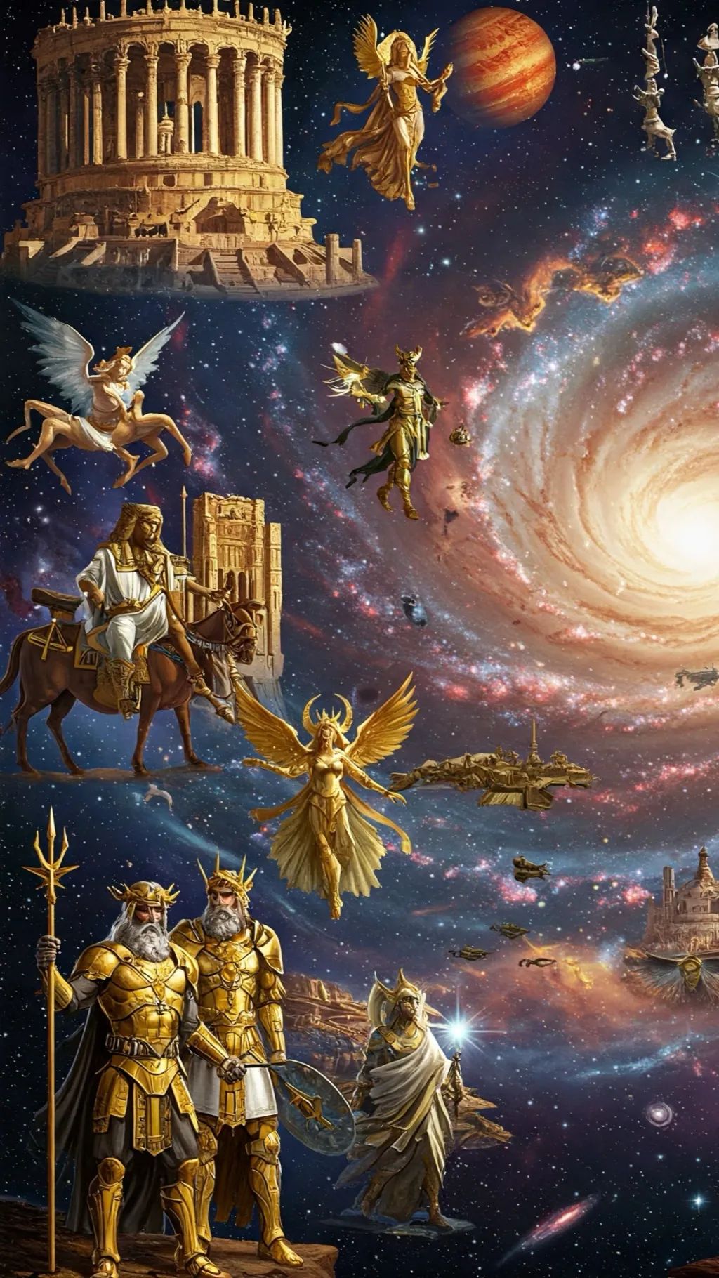 ai character: Pt2 galaxy gods background