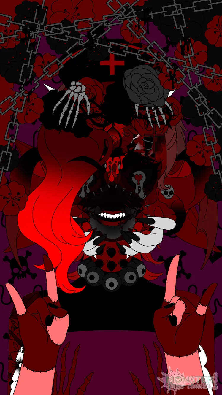 ai character: Miss chaos/Pandora background