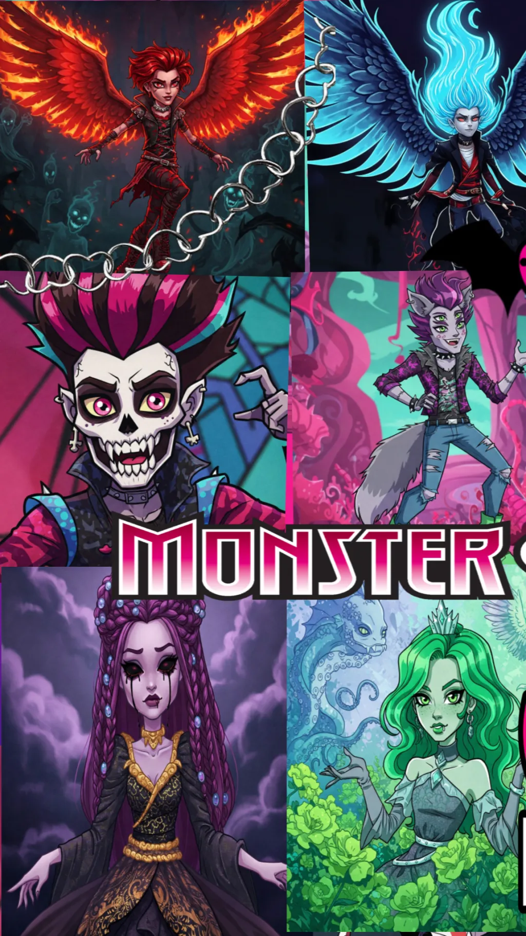 ai character: Monster High 2 background