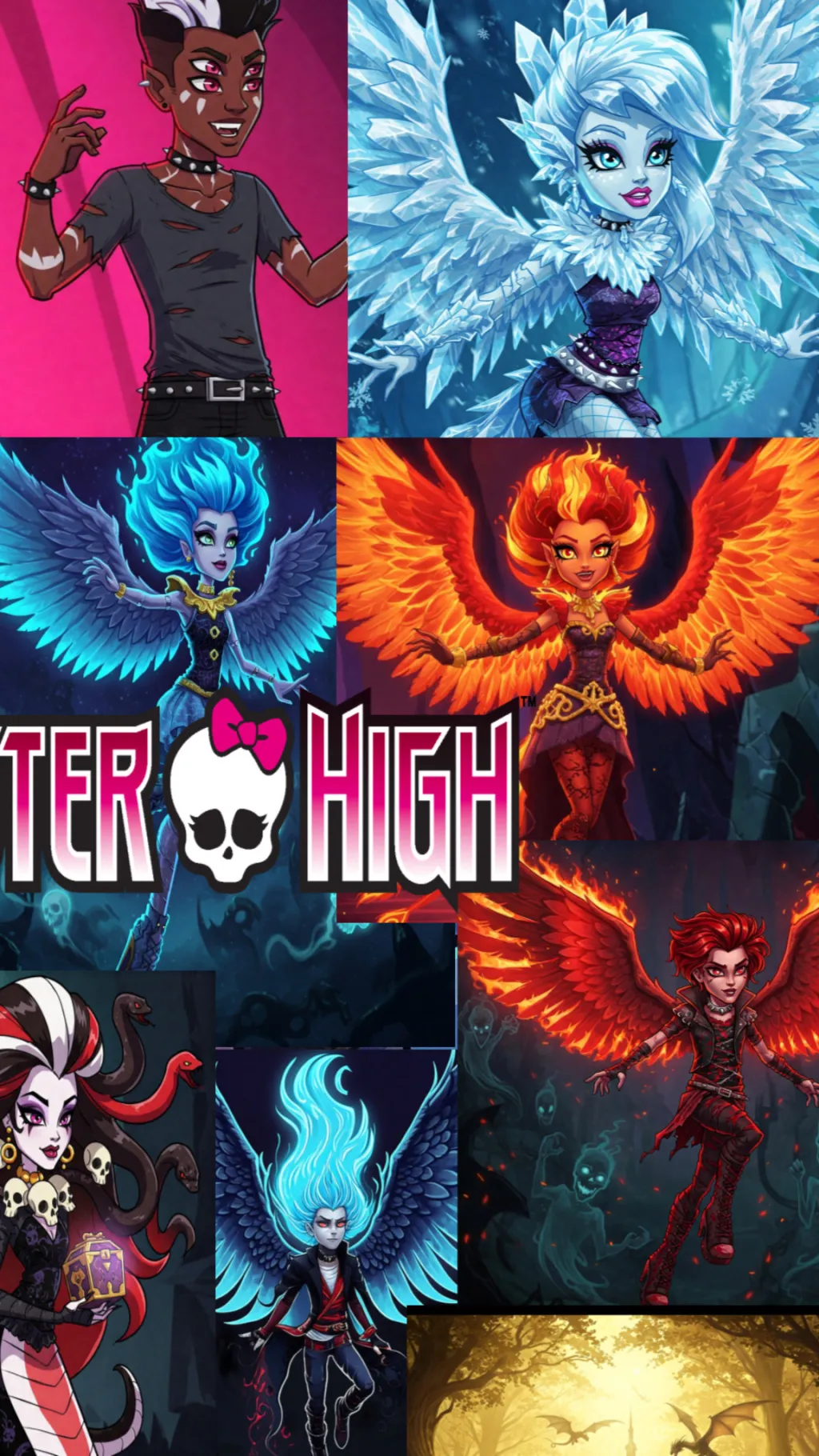 ai character: Monster High pt 3 background