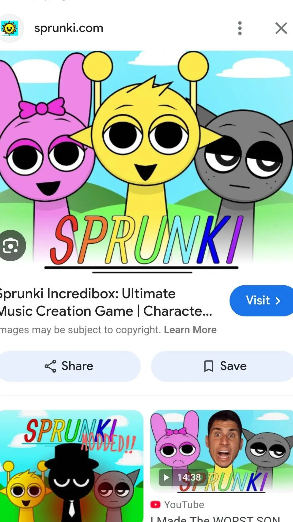 ai character: SPRUNKI background