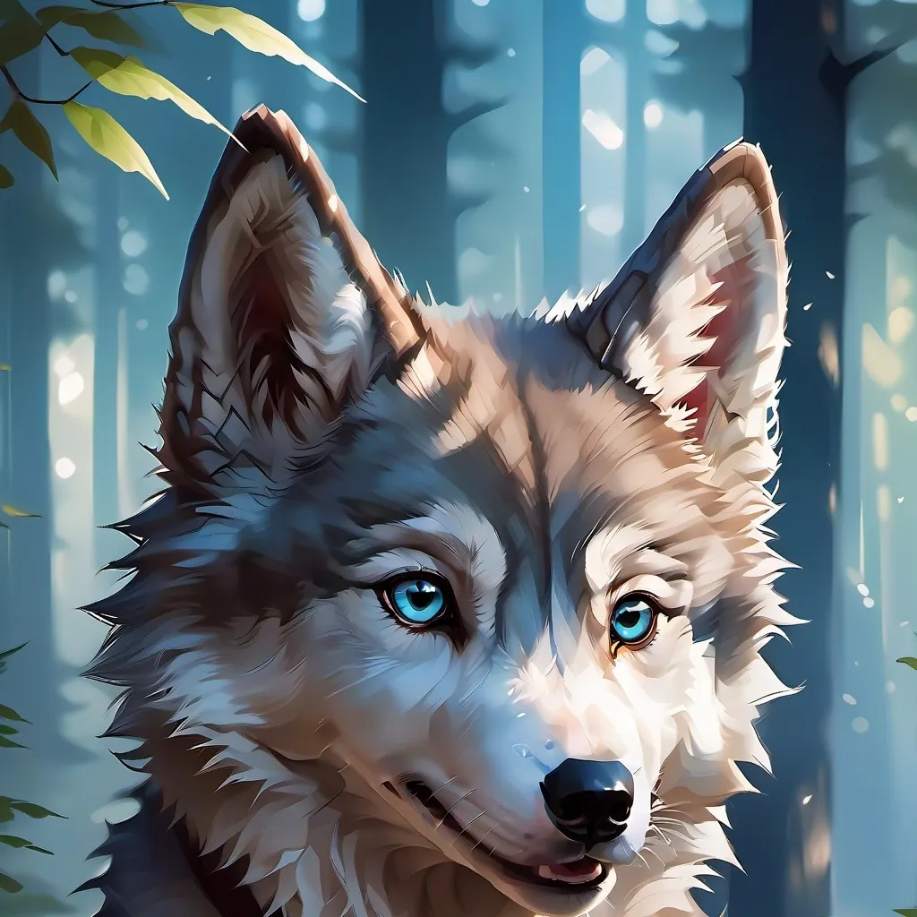 chat with ai character: Wolf pup