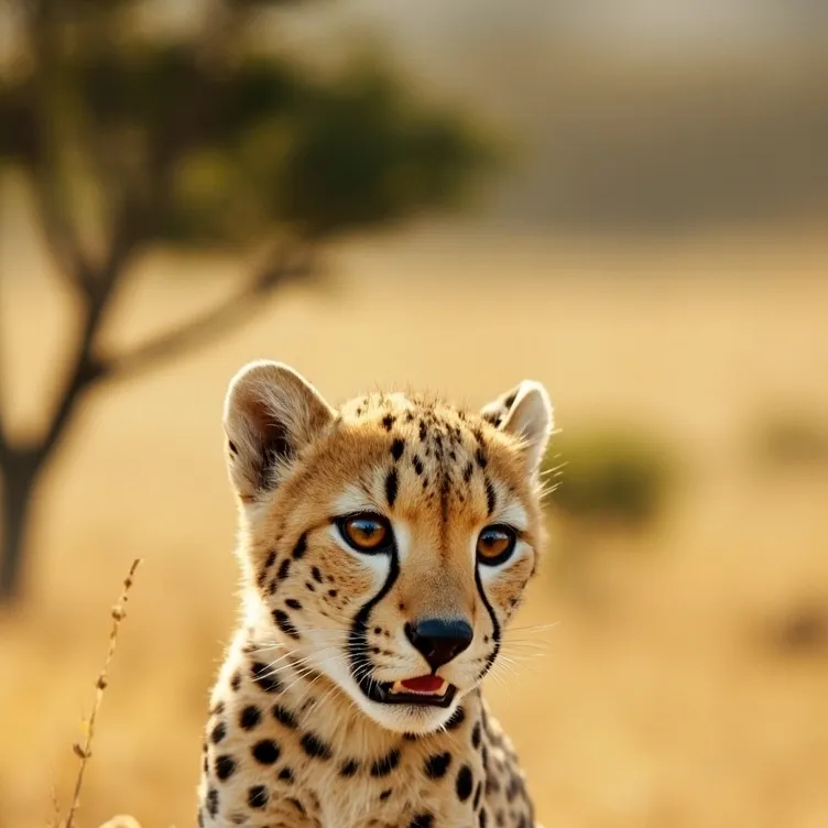chat with ai character: Cheetah cub
