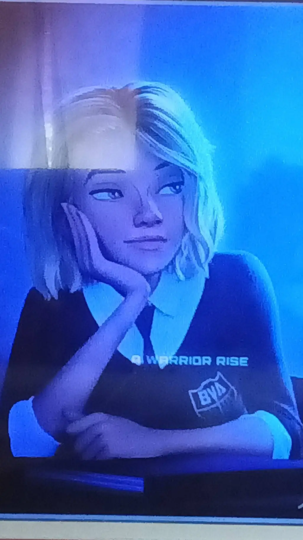 ai character: GWEN STACY  background