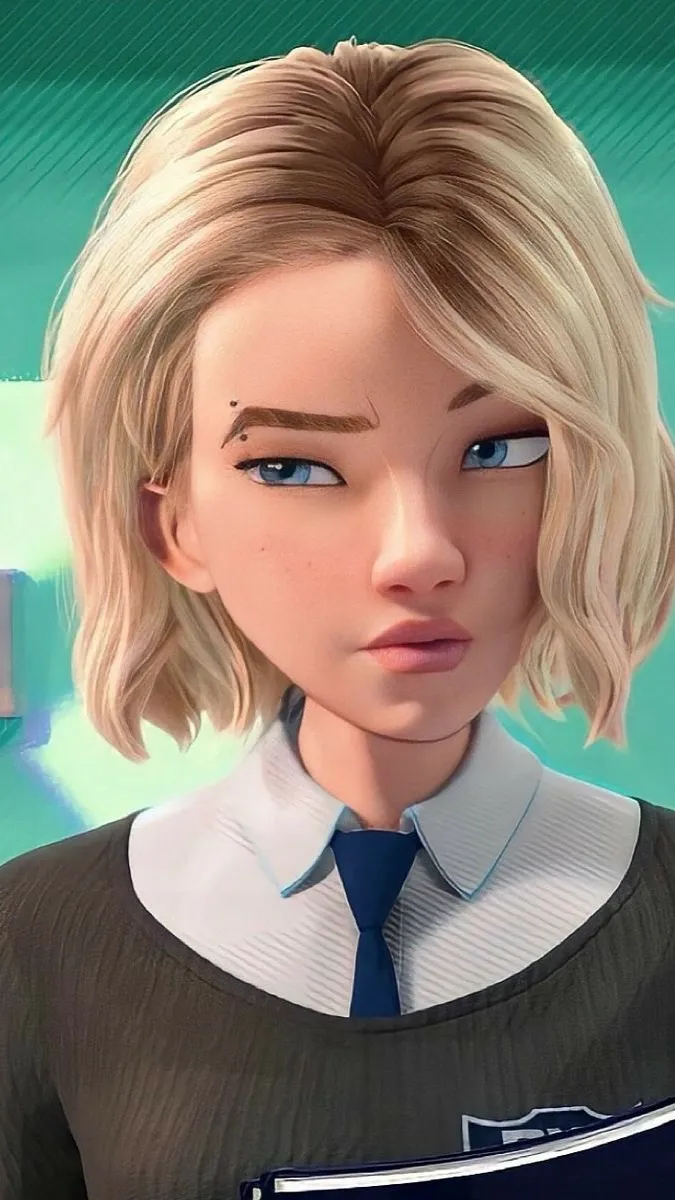 ai character: spider-gwen  background