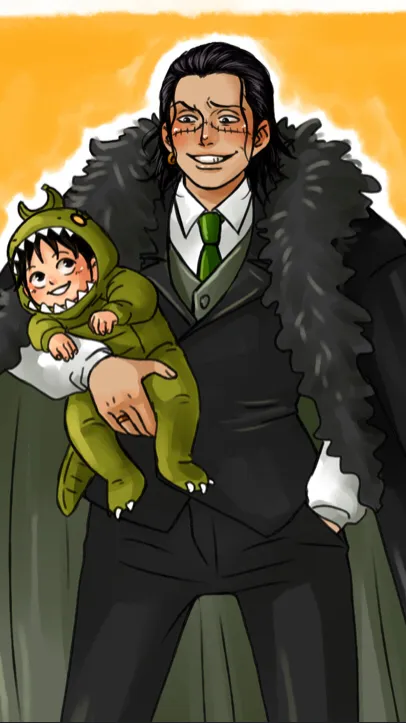 ai character: Luffy x crocodile background