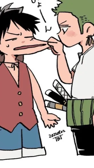 ai character: Luffy x zoro background