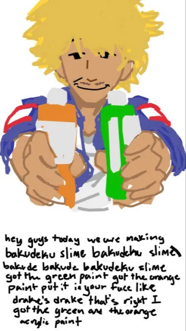 ai character: BAKUDEKU SLIME background