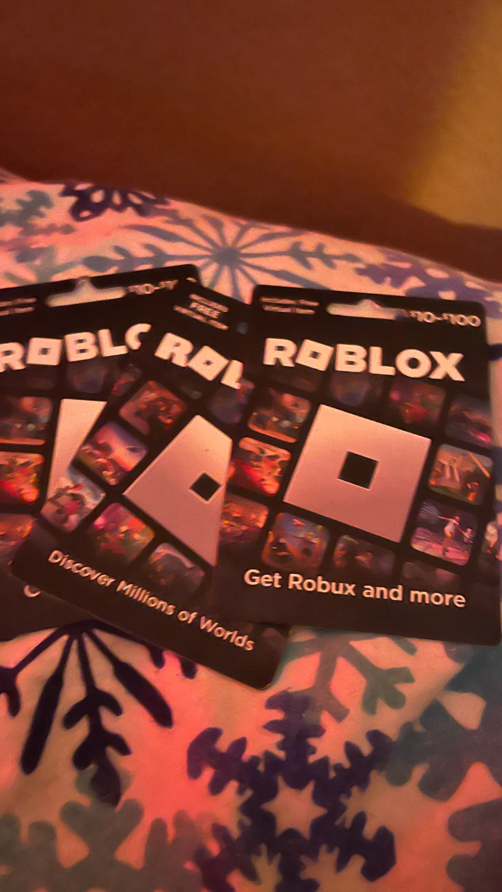 ai character: Robux gift cards background