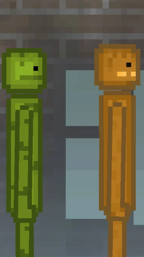 ai character: Melon and pumpkin background